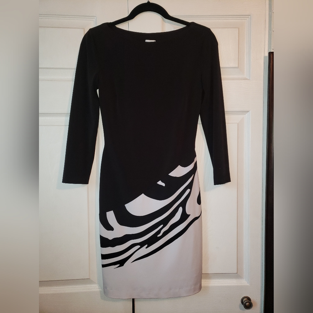 Cache Black and White Dress